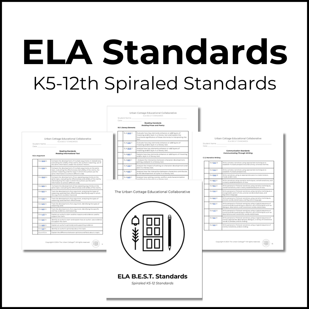 ELA Standards - K5-12th Spiraled Standards