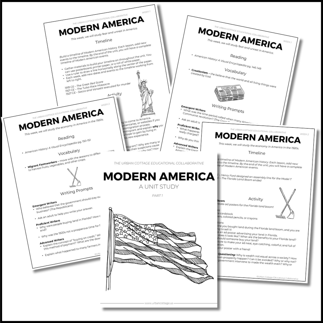 Modern America Unit Study - Part 1