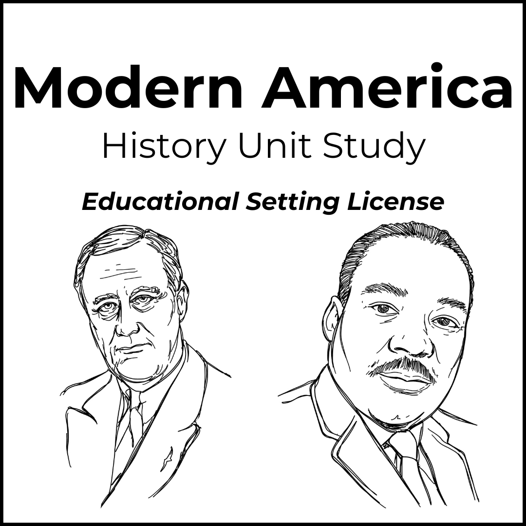 Modern America Unit Study - Full Year EDUCATIONAL LICENSE