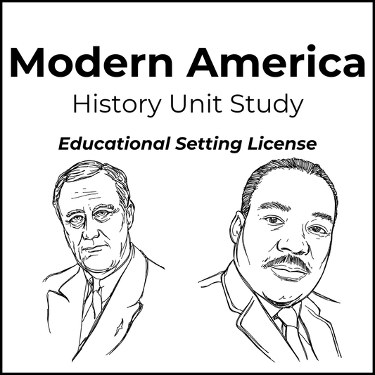 Modern America Unit Study - Full Year EDUCATIONAL LICENSE