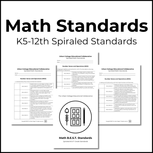Spiraled Math Standards - K5-12th Grade